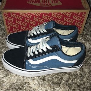 blue two tone vans